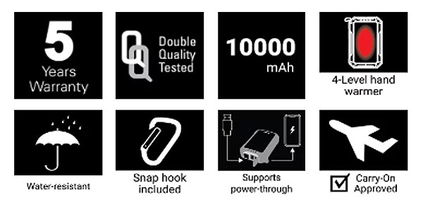 Sandberg Active Hand Warmer Powerbank 10000 Sandberg Active Hand Warmer Powerbank 10000