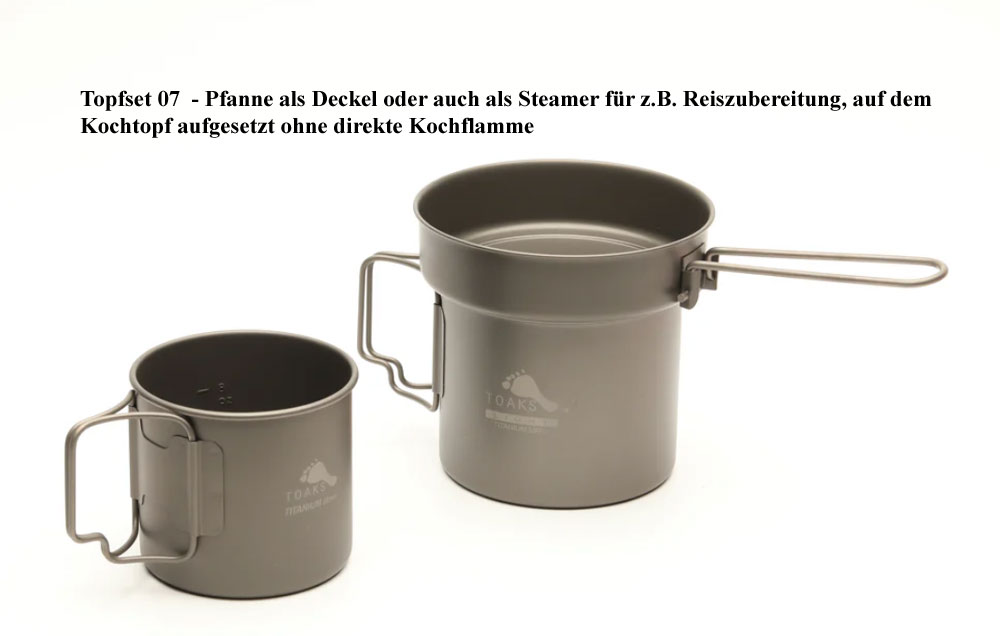 Toaks Titanium Pan/Pot/Mug-Set Toaks Titanium Pan/Pot/Mug-Set