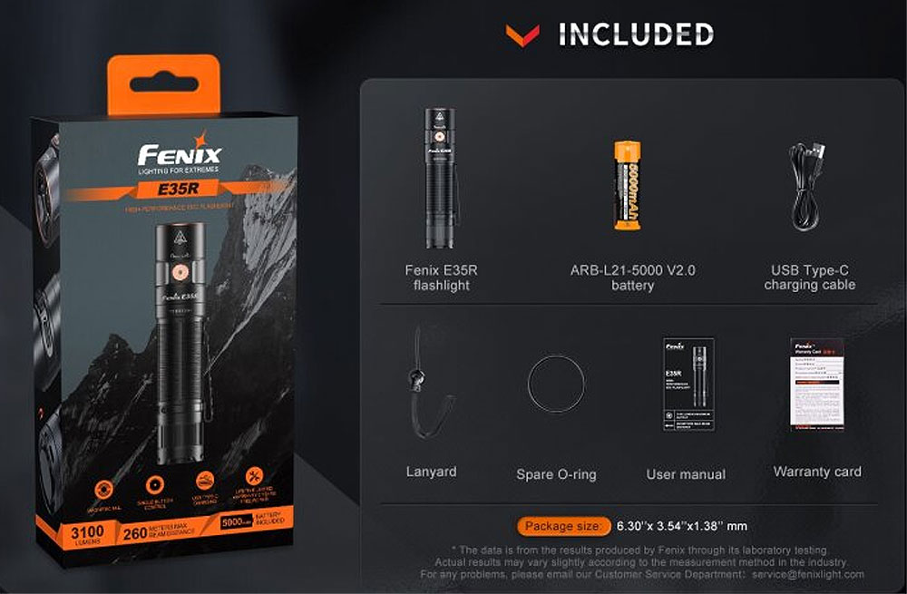 Fenix E35R Taschenlampe