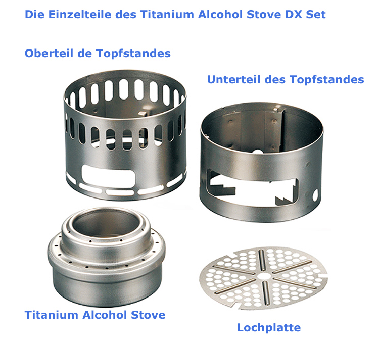 Evernew Titanium Alcohol DX Stove Set