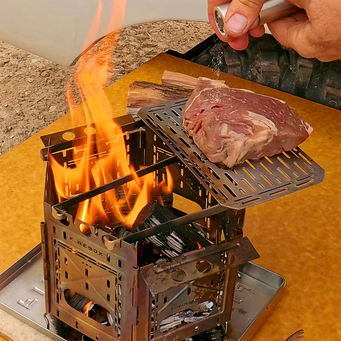 Firebox 4\" Freestyle Hex-Stove /Grill /Campfire Firebox 4\" Freestyle Hex-Stove /Grill /Campfire