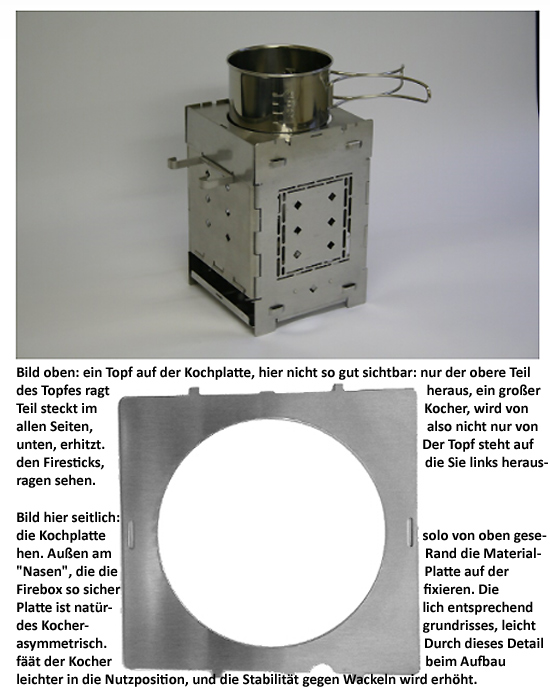 Kochplatte Ti für Firebox -Boil PlateTi