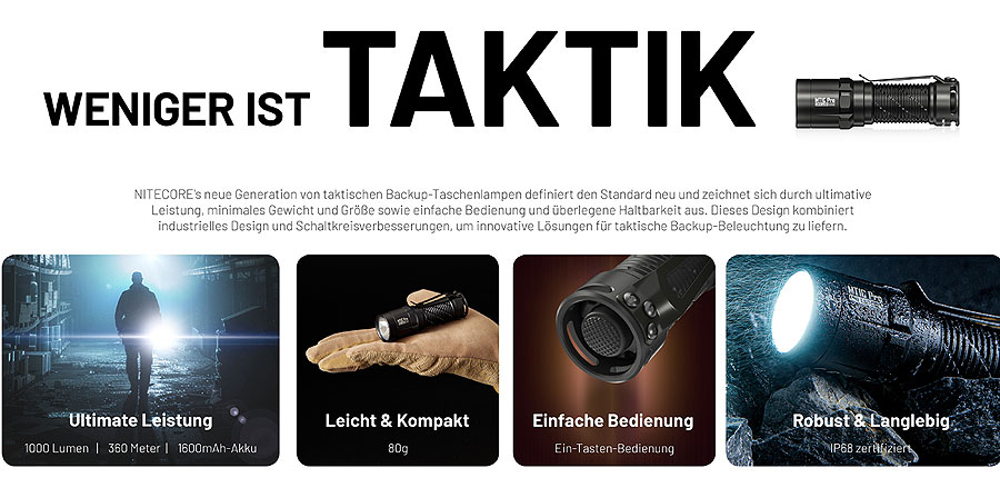 Nitecore MT1C Pro Taschenlampe Nitecore MT1C Pro Taschenlampe