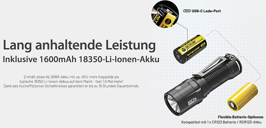 Nitecore MT1C Pro Taschenlampe Nitecore MT1C Pro Taschenlampe