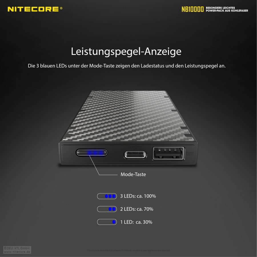 Nitecore Powerbank NB10000 - 10000mAh Nitecore Powerbank NB10000 - 10000mAh