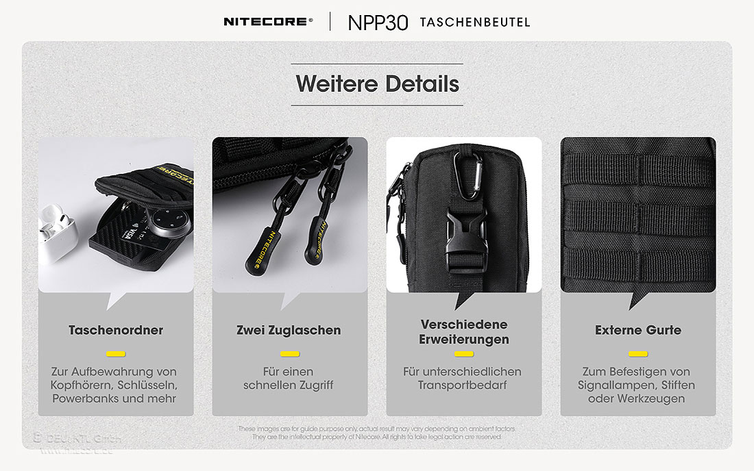 Nitecore Messeretui abschliessbar - Pocket Organizer NPP30 Nitecore Messeretui abschliessbar - Pocket Organizer NPP30