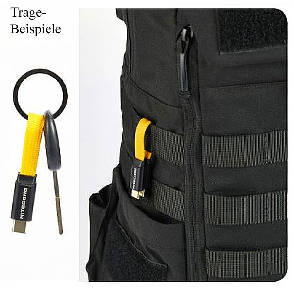 Nitecore USB-C kurzes magnetisches Ladekabel