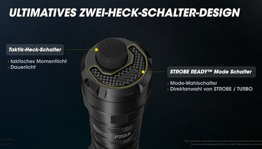 Nitecore taktische Taschenlampe P20iX