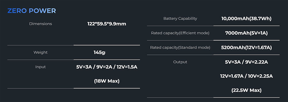 FLEXTAIL ZERO POWER 10,000C FLEXTAIL ZERO POWER 10,000C
