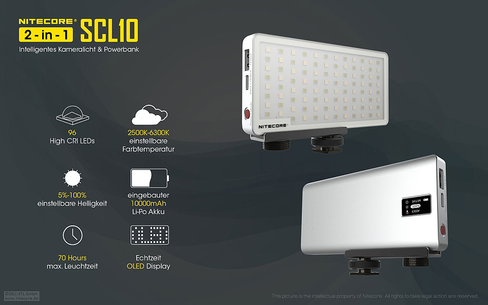 Nitecore Powerbank mit Licht SLC10 Nitecore Powerbank mit Licht SLC10