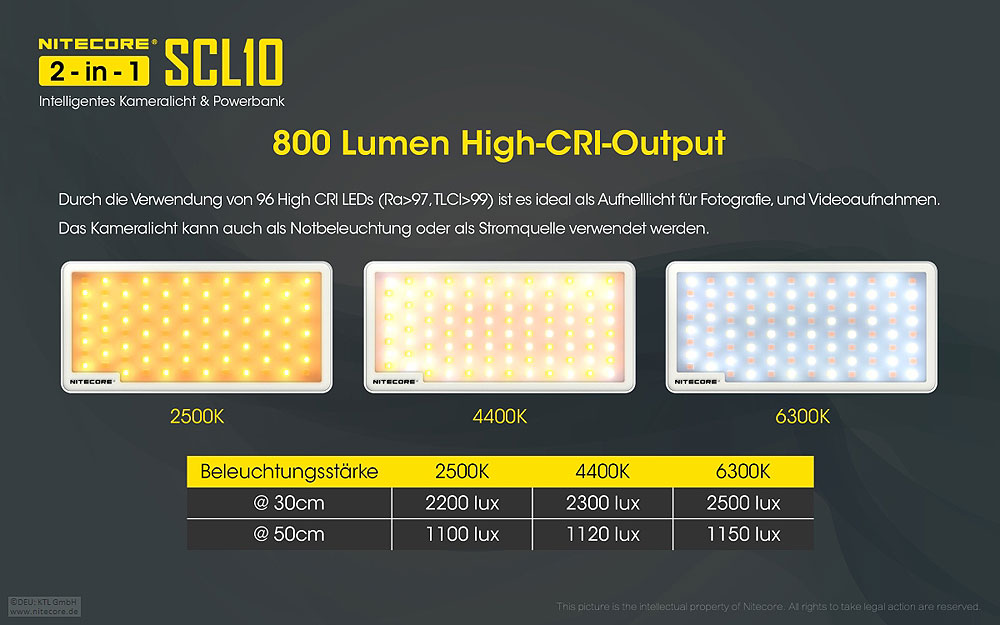 Nitecore Powerbank mit Licht SLC10 Nitecore Powerbank mit Licht SLC10