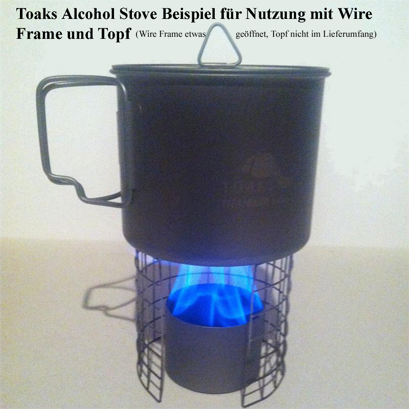 Toaks Titanium Siphon Alcohol Stove m Topfhalter