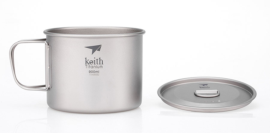 Keith Titanium Single Wall Titanium Mug 900 Keith Titanium Single Wall Titanium Mug 900
