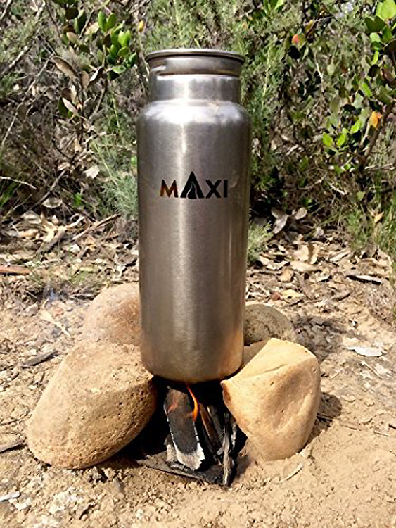 MAXI life enhance Titanium Wasserflasche 800ml