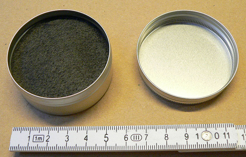 X-Boil Brennerdose mit Graphitfilzeinlage für Spiritus X-Boil Brennerdose mit Graphitfilzeinlage für Spiritus