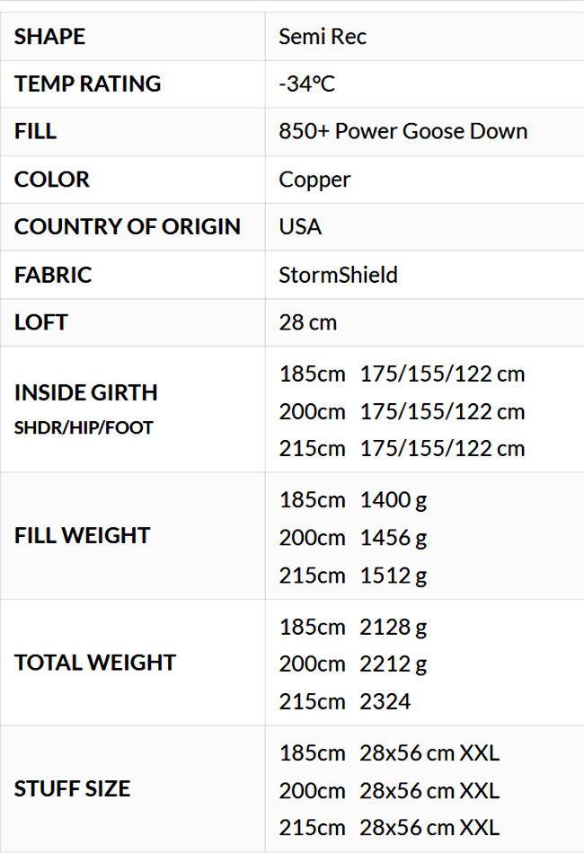Western Mountaineering Cypress StormShield Western Mountaineering Cypress StormShield