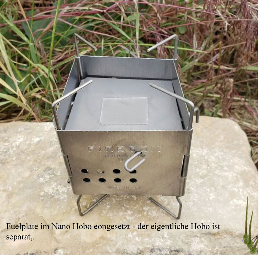 Firebox Fuel Plate StainlessSteel für Hobo Nano