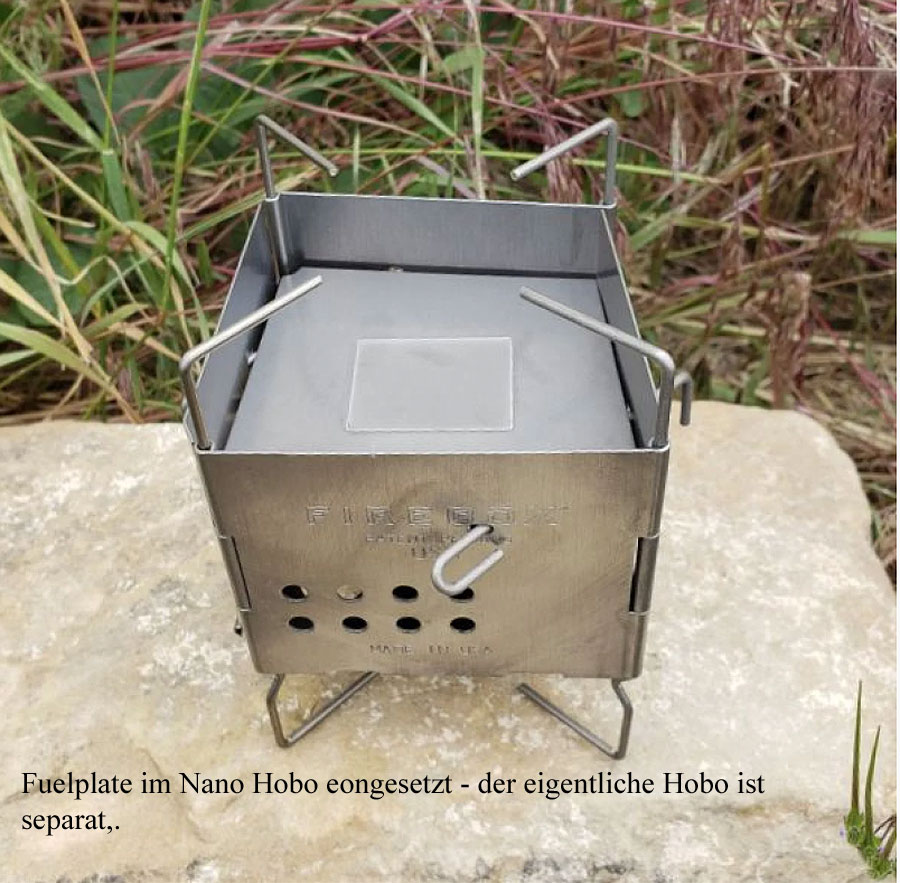 Firebox Fuel Plate Ti für Hobo Nano Firebox Fuel Plate Ti für Hobo Nano