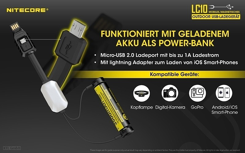 Nitecore Akkulader USB LC10