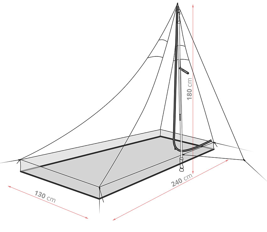 Liteway PyraOmm Mesh Half Inner Tent für Max Tarp 4 P Liteway PyraOmm Mesh Half Inner Tent für Max Tarp 4 P