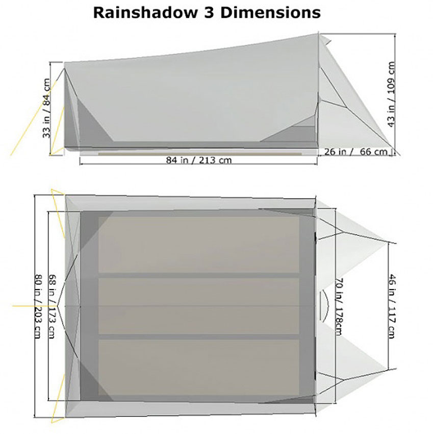 Tarptent Rainshadow 3 m. rearpole