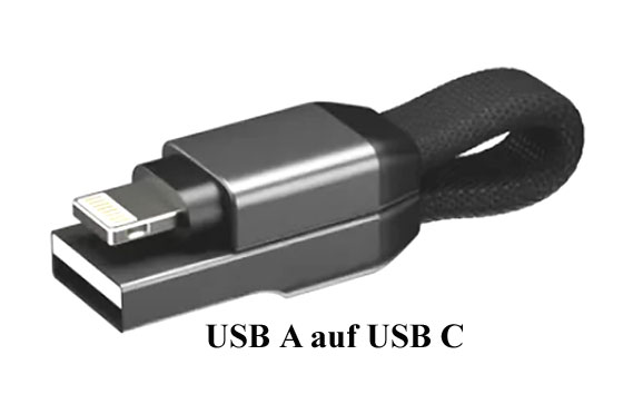 sackundpack USB-A zu USB-C sehr kurzes Lade- und Datenkabel